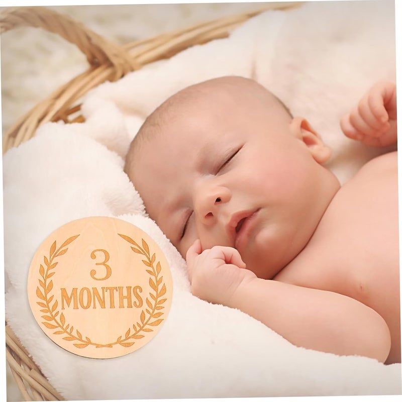 UPKOCH 13Pcs Baby Milestone Cards For Newborn Monthly Photo Props Unique Designs - Image 3
